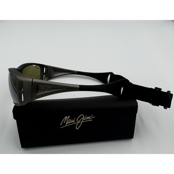 MAUI JIM WATERMAN MJ 410-11B TITANIUM W/ MAUI HT GREEN POLARIZED SUNGLASSES NEW - Picture 9 of 10
